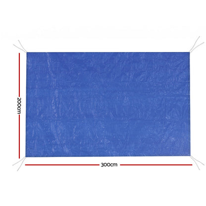Aquabuddy Pool Cover 3x2m Above-ground Swimming Pool Blanket Blue