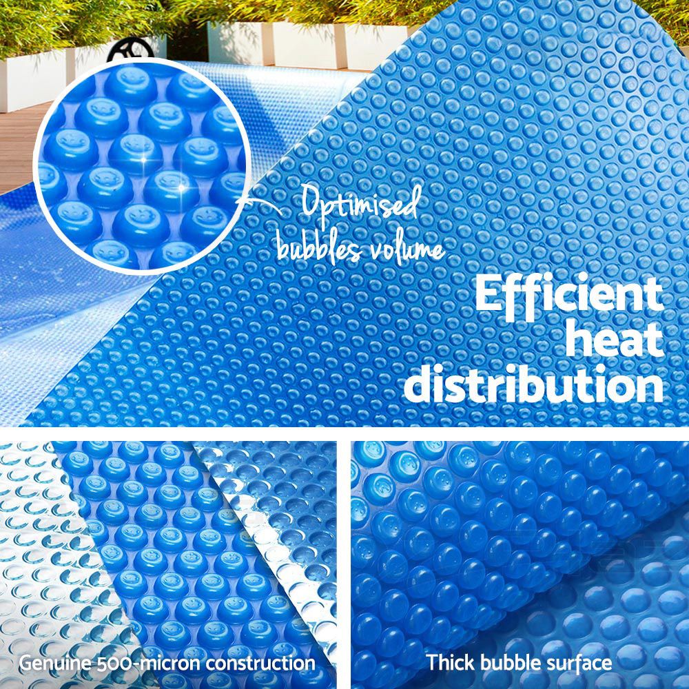 Aqua Buddy Pool Cover 8x4.2m 400 Micron Swimming Pool Solar Blanket Blue