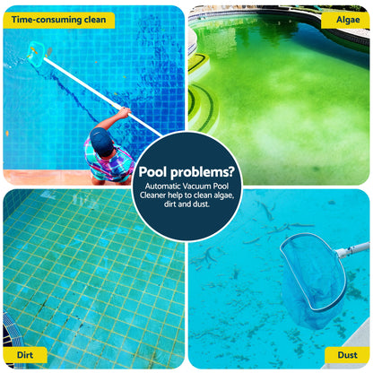 Aqua Buddy Vacuum Pool Cleaner Automatic Swimming Pool Floor Climb Wall Grey