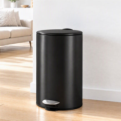 Cefito 12L Pedal Bin Rubbish Waste Bin Soft Close Lid Kitchen Bathroom Black