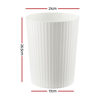Cefito 8L Open Top Rubbish Bins Waste Bin Trash Can Storage Dustbin White