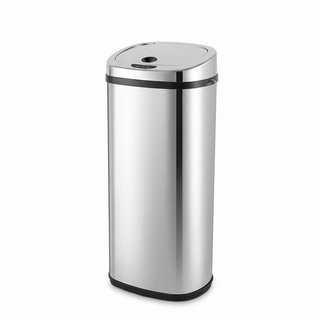 Devanti 50L Motion Sensor Bin Rubbish Automatic Silver