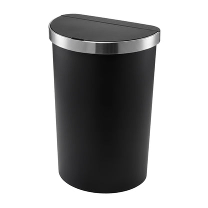 Devanti 50L Sensor Bin D-Shape Trash Can Kitchen Smart Rubbish Bin Black