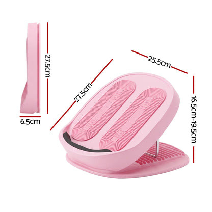 Everfit Slant Board, Balance Board, 14-Level Adjustable Incline Calf Stretcher for Stretching, Squats and Home Fitness Pink