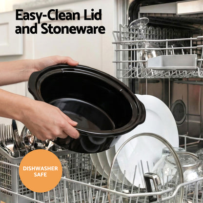 Devanti 8L Slow Cooker Electric Multi Cooker with 3 Heat Settings and Keep Warm Function