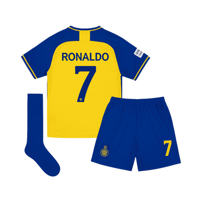 Soccer Jersey Kit Ronaldo #7 Al Nassr KSA Size 24 26 28 XS