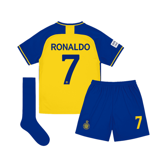 Soccer Jersey Kit Ronaldo #7 Al Nassr KSA Size 24 26 28 XS