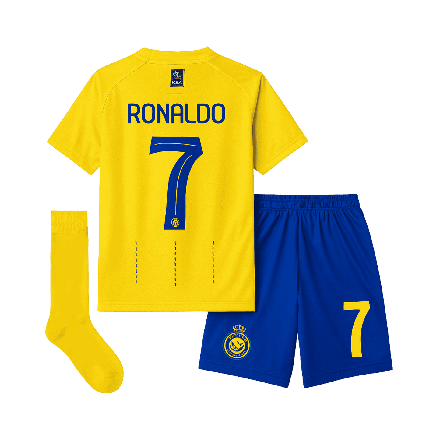 Soccer Jersey Kit Ronaldo #7 Al Nassr KSA Size 24 26 28