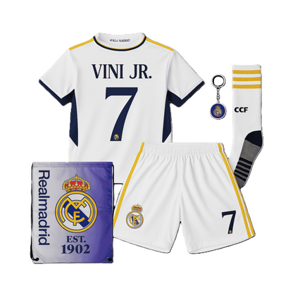 Soccer Jersey Kit Vini Jr #7 Realmadrid Size 28