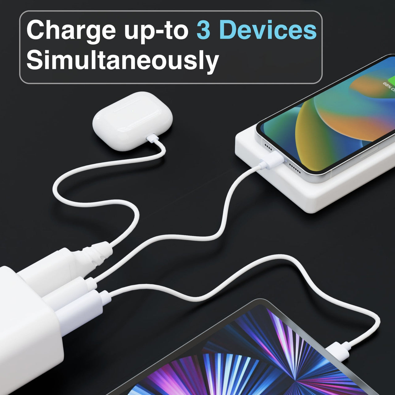 Laser 65W GaN Travel Charger with 4 Adaptors