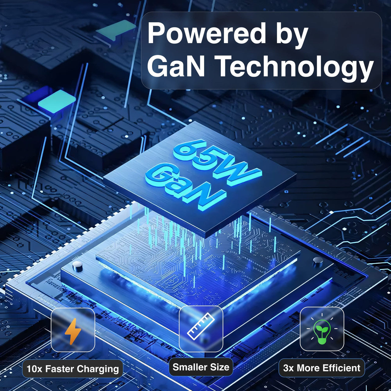 Laser 65W GaN Travel Charger with 4 Adaptors