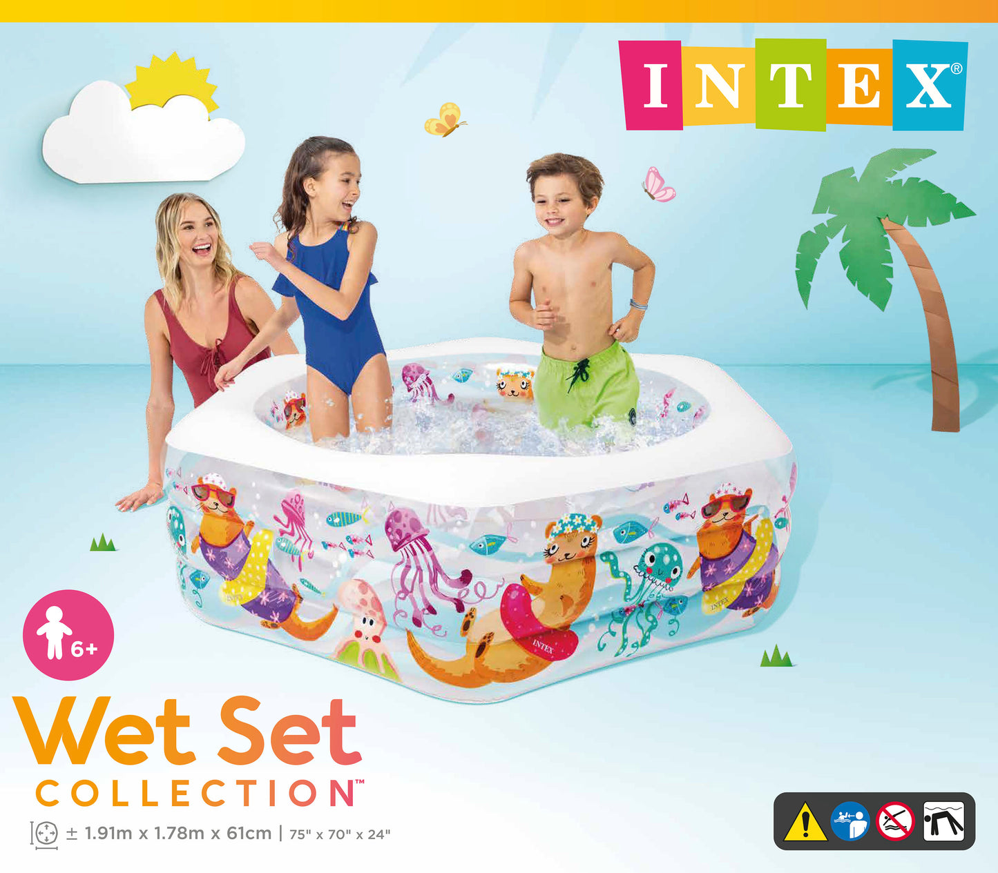 INTEX Deluxe Happy Otter Pool 1191cm x 178cm x x61cm 56493