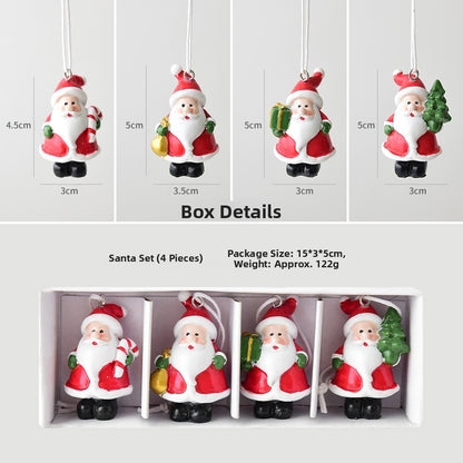Christmas gift Christmas mini resin snow house Christmas tree pendant
