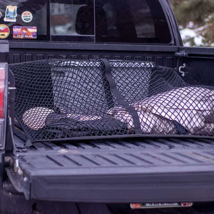 High-elasticity truck bed net, cargo net for pickup truck bed, stretchable mesh organizer for pickup truck trunk bed, suitable for daily light loads in trucks
