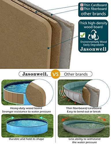32*8in Foldable Dog Pet Bath Pool Collapsible Dog Pet Pool Bathing Tub Teen Pool Doggie Wading Pool for Puppy Small Medium Large Dogs Cats and Teen - Blue - Size 32*8in