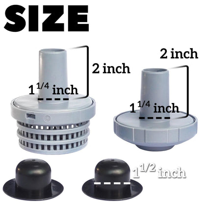 Pool Inlet Strainer Water Jet Connector Kits Compatible with Intex Above Ground Pool Strainers Replacement Parts,Includes Inlet Nozzle,Outlet Strainer Grid,Hole Plug 1.25 Inch Fittings