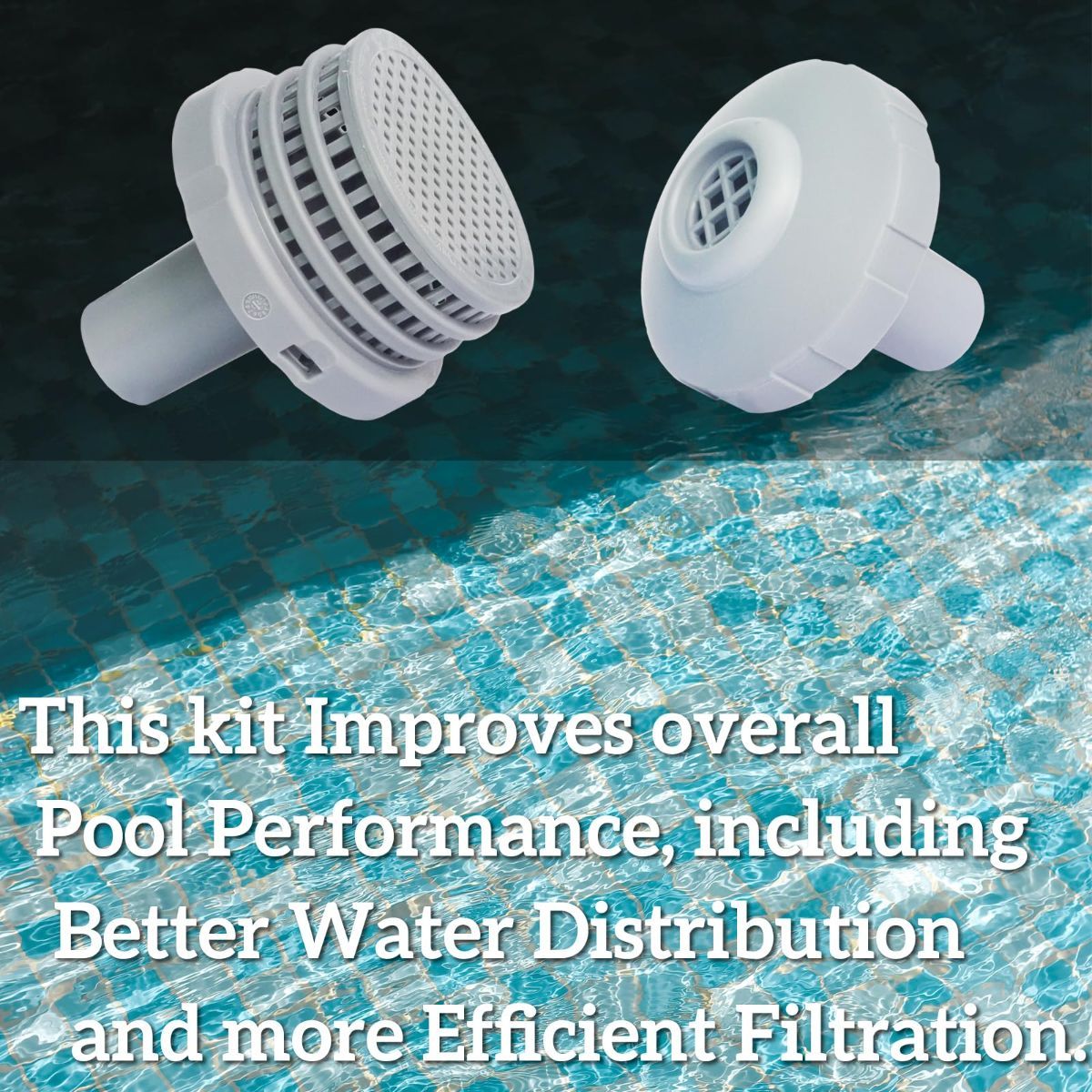 Pool Inlet Strainer Water Jet Connector Kits Compatible with Intex Above Ground Pool Strainers Replacement Parts,Includes Inlet Nozzle,Outlet Strainer Grid,Hole Plug 1.25 Inch Fittings