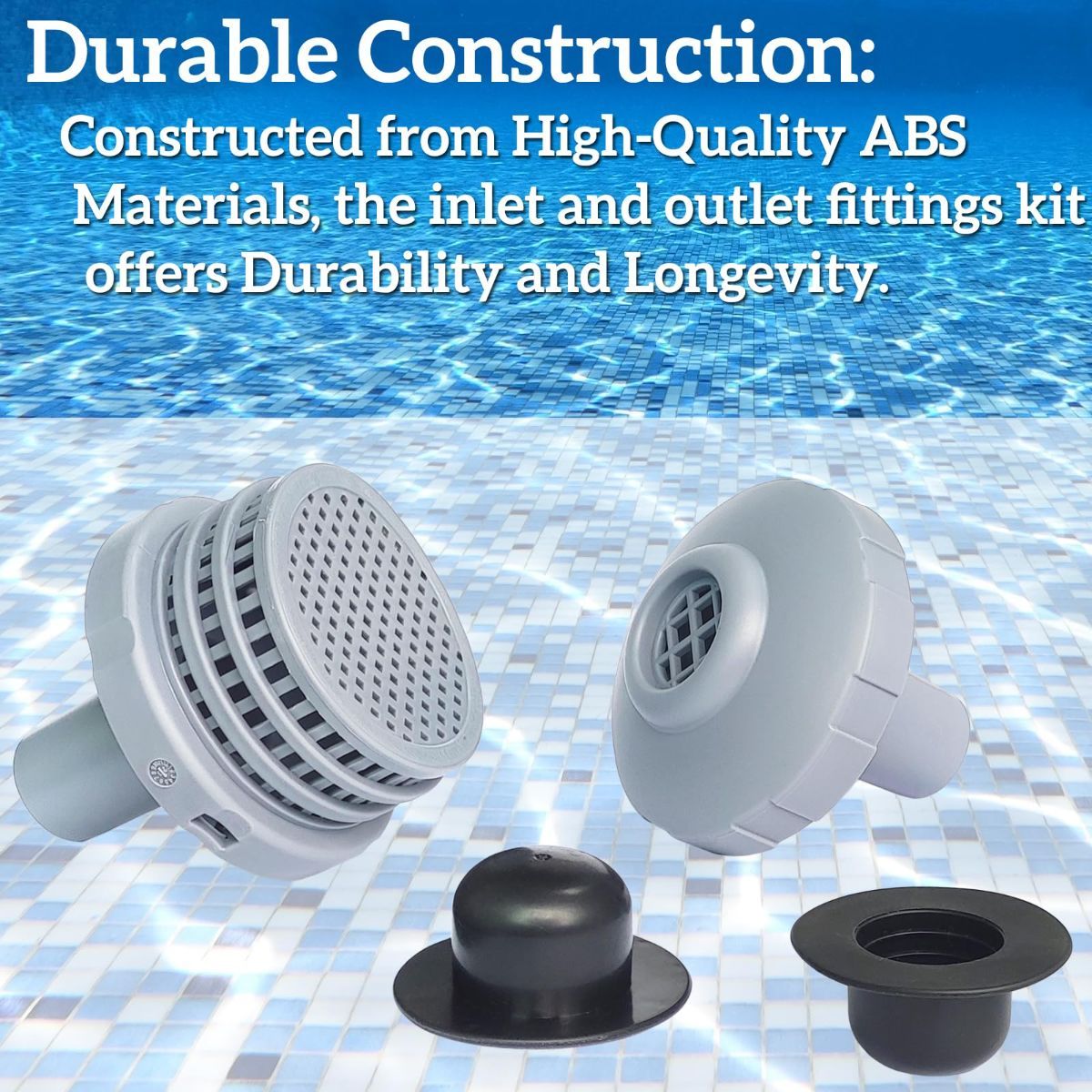 Pool Inlet Strainer Water Jet Connector Kits Compatible with Intex Above Ground Pool Strainers Replacement Parts,Includes Inlet Nozzle,Outlet Strainer Grid,Hole Plug 1.25 Inch Fittings
