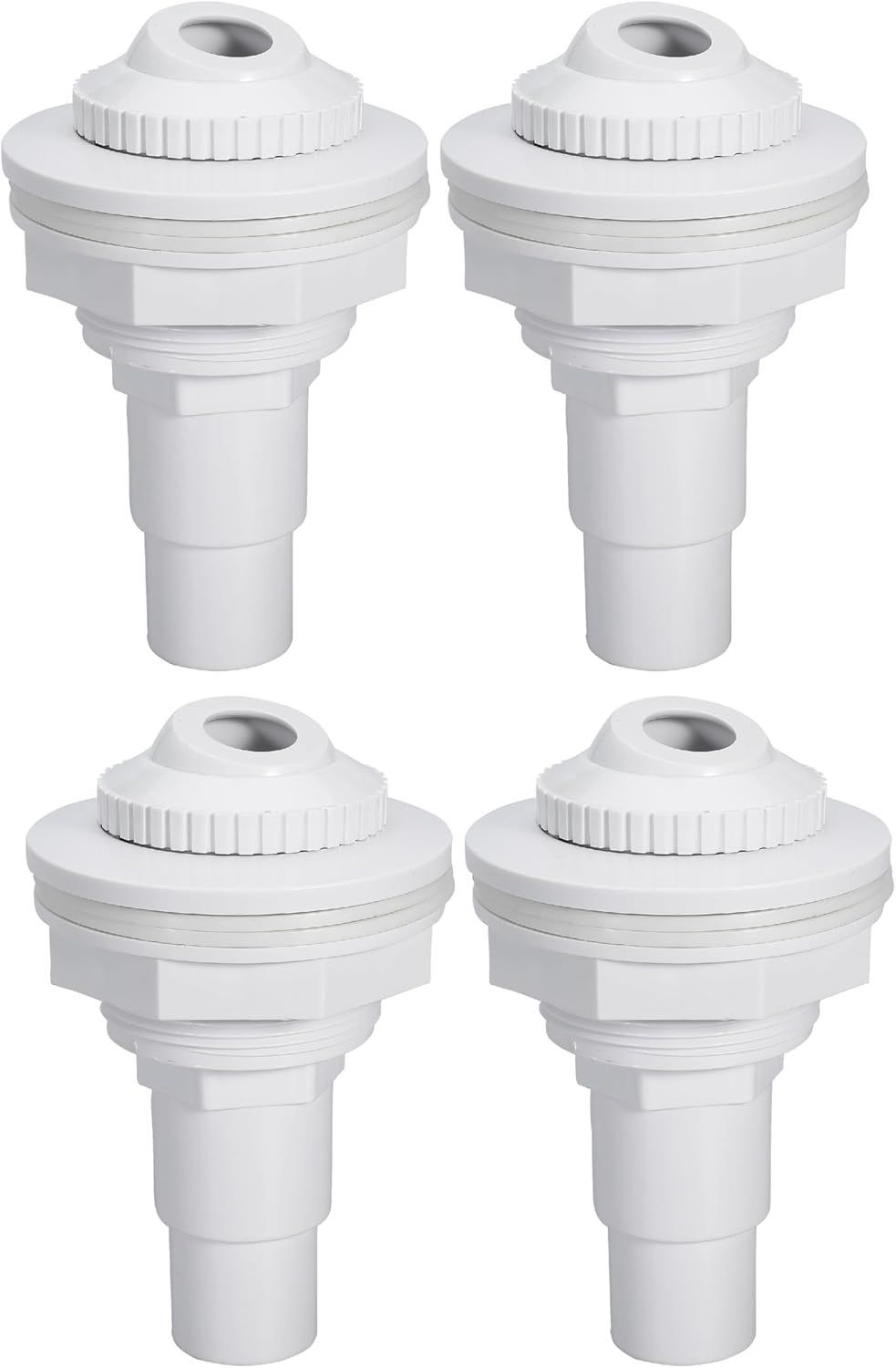 Pool Return Jet Fitting Above Ground Pool Complete Pool Return Jet Kit with Gaskets and Hose Adapter - White - Size 4pcs