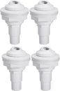 Pool Return Jet Fitting Above Ground Pool Complete Pool Return Jet Kit with Gaskets and Hose Adapter - White - Size 4pcs