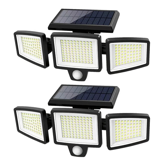 Trendbay 1pc 74-LED Solar Motion Sensor Wall Light 3-Level