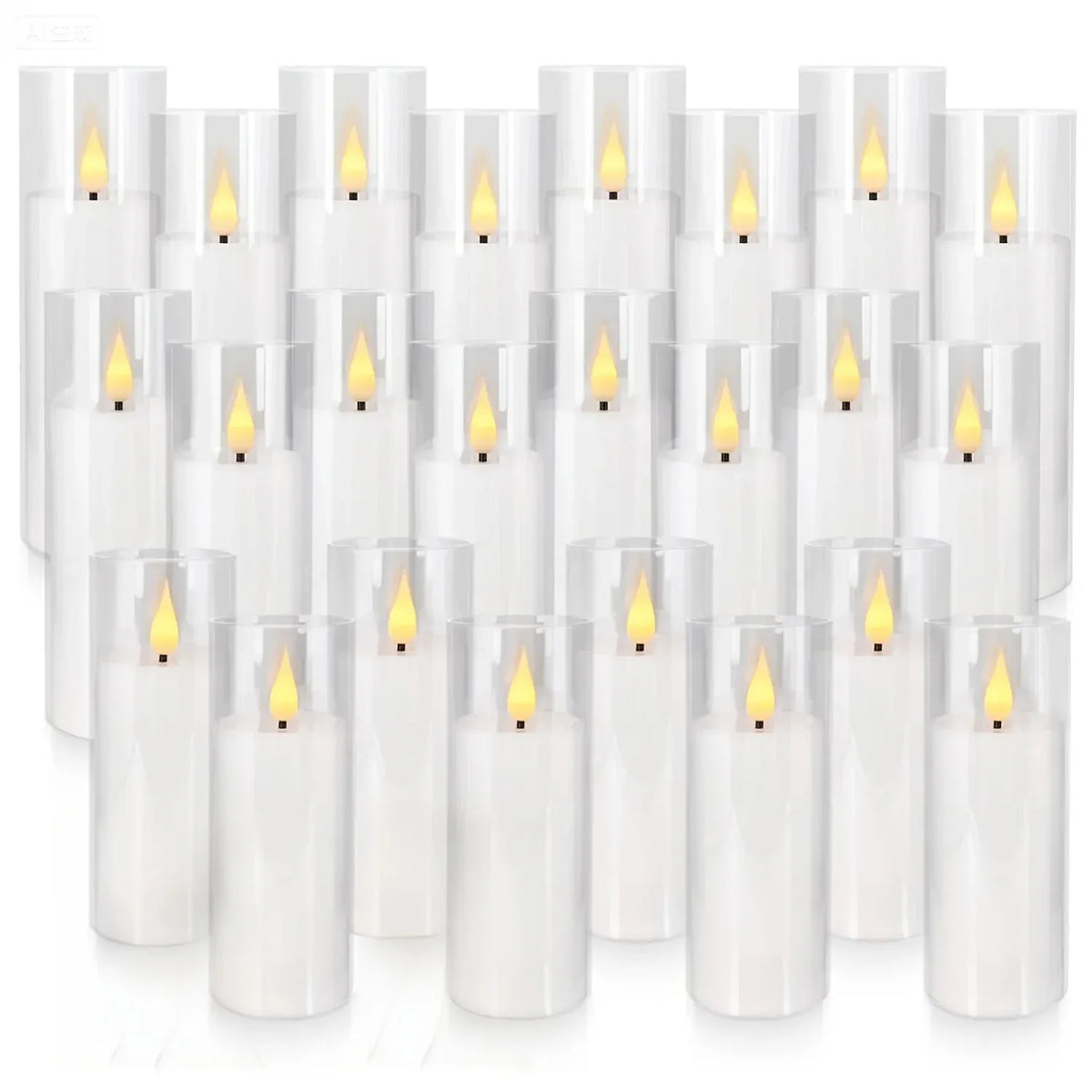 Flameless LED Candle Set Flickering Flame Effect 24pcs