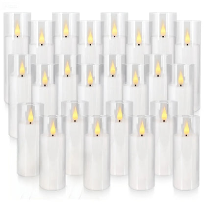 Flameless LED Candle Set Flickering Flame Effect 24pcs