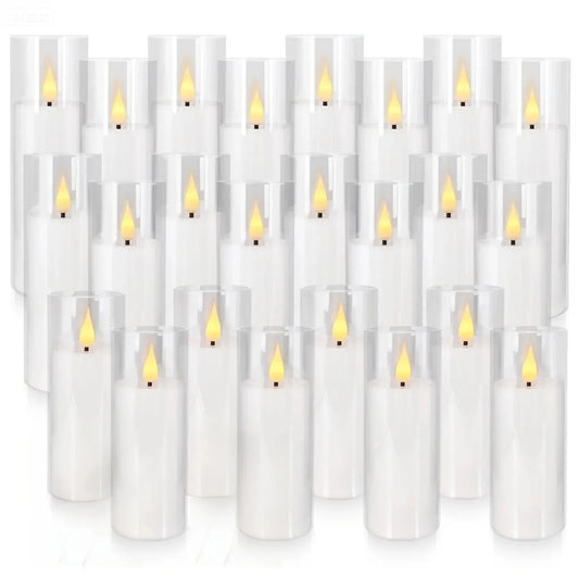 Flameless LED Candle Set Flickering Flame Effect 24pcs