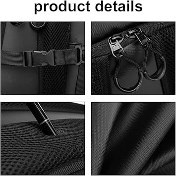 Multifunctional Large Capacity Motorcycle Backpack Motorcycle Bag Moto Riding for Men Women Waterproof Backpack-Black