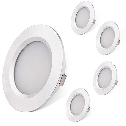 RV Interior Lights AIBOO Super Slim LED Ceiling Lights DC12V 2W 200LM Full Aluminum RV Recessed Lighting for Camper Van Motorhome Sailboat Houseboat 2700K Warm White(4 Pack)