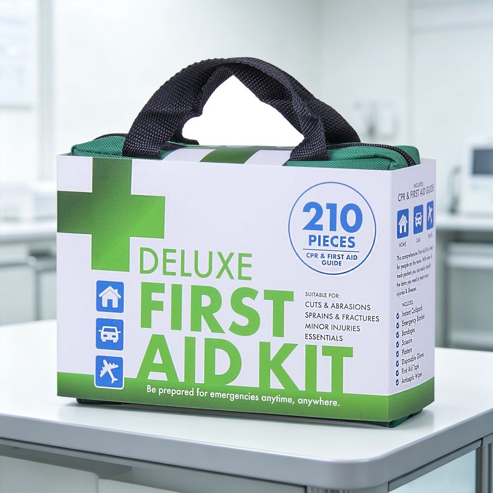 210-Pcs Deluxe Emergency First Aid Kit – ARTG Registered Australian Standard Medical Survival Bag for Home, Office, Car, Camping & Travel Safety