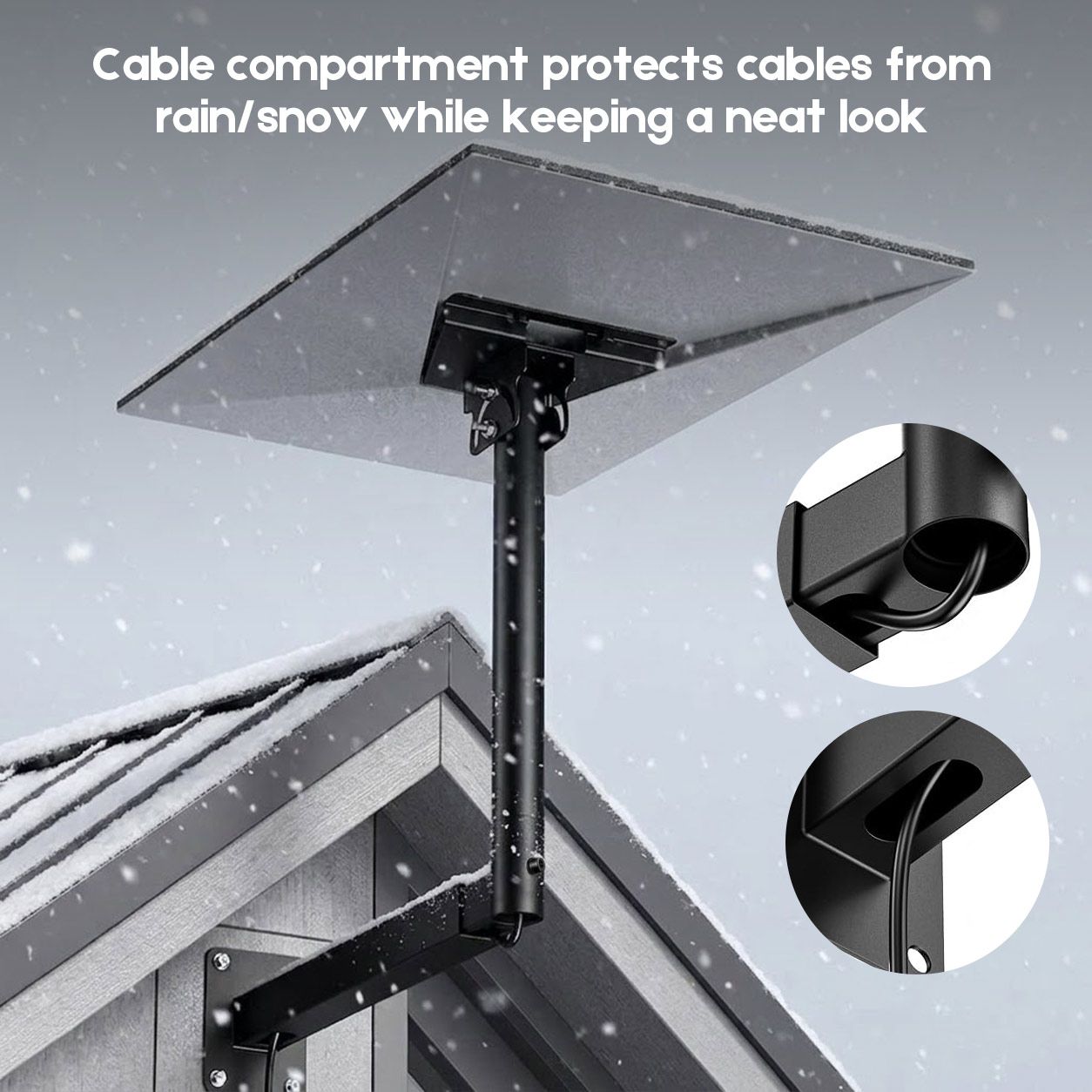 Starlink Mount for Gen 3 / Standard 4 / 4X, Adjustable Telescoping Wall & Roof Bracket, 360° Rotation & 0–90° Tilt, Heavy-Duty Manganese Steel