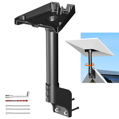 Roof & Wall Mount for Starlink Gen 3 Standard V3/4/4X, Adjustable 20° Tilt & 360° Swivel, Heavy-Duty Metal Bracket, Weather-Resistant Outdoor Mount