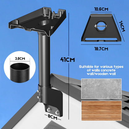 Roof & Wall Mount for Starlink Gen 3 Standard V3/4/4X, Adjustable 20° Tilt & 360° Swivel, Heavy-Duty Metal Bracket, Weather-Resistant Outdoor Mount