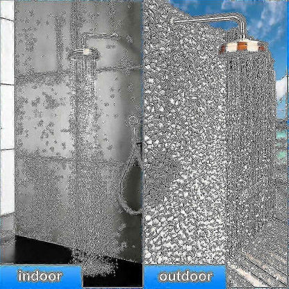 High Pressure Copper Rain Shower Head 20 cm (8 inch) Diameter Adjustable Angle Fixed Compatible with Standard Shower Arms Gold