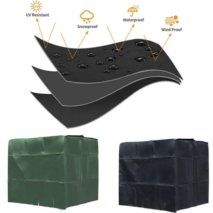 Water Tank Cover, IBC Tank Cover for 1000L Tank, Water Tank Container Protective Cover, Dustproof Anti-UV Anti-Rain, 120x100x116cm (Green)