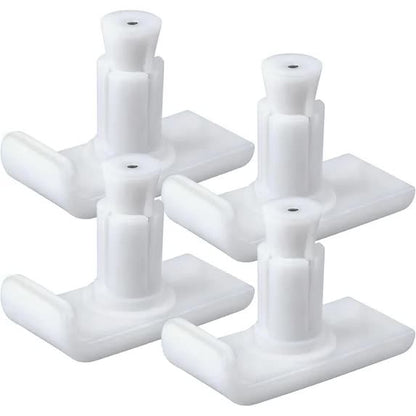 Walker Ski Glides, Universal Fit Walker Glides Mobility Accessory for Seniors, Walker Accessories for Safety and Stability, White, 4 Pack