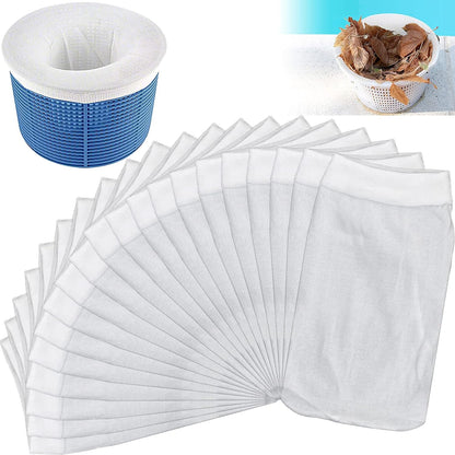 Pool Filter Socks 20pcs for Above Ground Pool Skimmer Compatible with Pool Pump