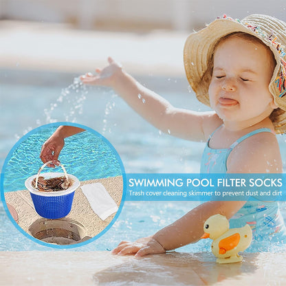 Pool Filter Socks 20pcs for Above Ground Pool Skimmer Compatible with Pool Pump