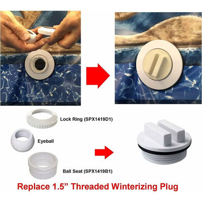Winterizing Plug And Pool Filter Sp1022C With O-Ring For Winterizing Pools During The Winter Season And For Most