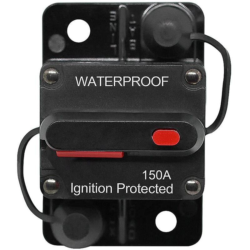 Car Circuit Breaker 30A - 150A, Dc 12V - 48V Waterproof Circuit Breaker With Manual Reset For Auto Car Marine Boat Bike