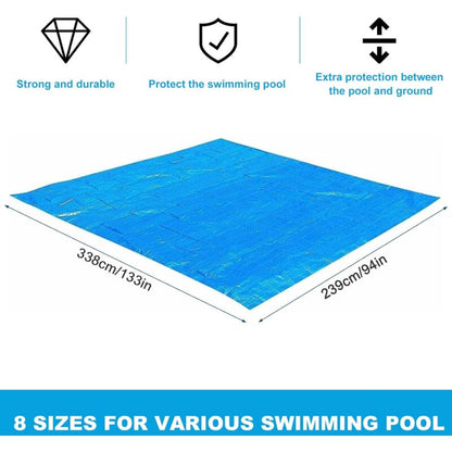 Pool Ground Sheet, Rectangular Pool Ground Sheet For 300X200Cm Pool - Blue Waterproof Foldable Pool Ground Sheet And