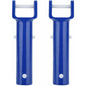 2 pcs V-Shaped Head Handle, Blue Swimming Pool V-Shaped Clip Brush Head Handle Replacement Pool Accessories