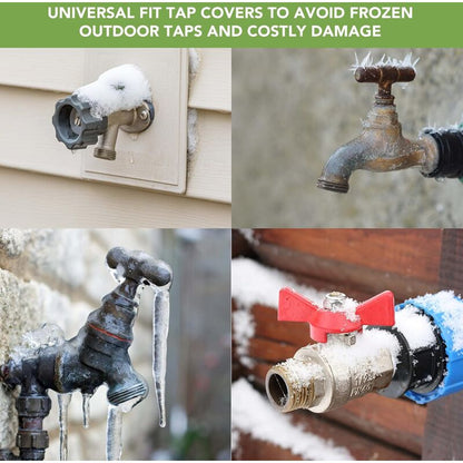 2 Pack Outdoor Faucet Covers Made Of Durable Weatherproof Plastic, Universal Garden Tap Cover For Winter Freeze