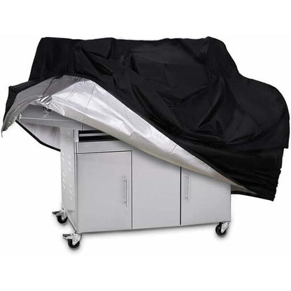 Bbq Cover, Waterproof Anti-Uv Barbecue Cover 210D Oxford Cloth Bbq Protective Cover Grill Cover - 170 61 117Cm, Black