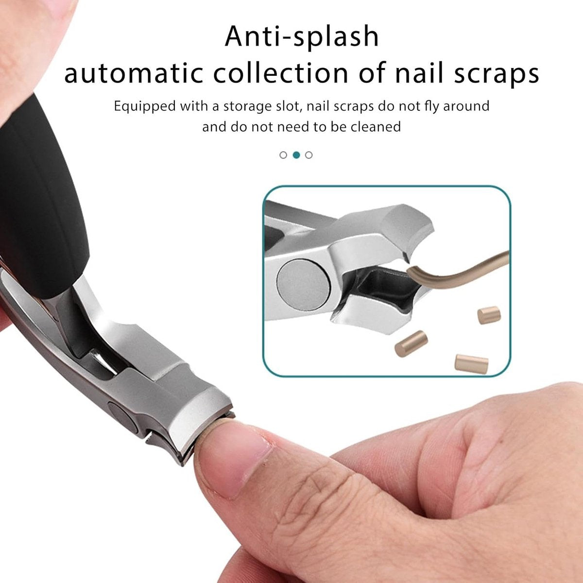 Nail Clippers - Nail Clippers for Seniors - Wide-Opening Angled Nail Clippers - Stainless Steel Nail Clippers - Premium Easy-Grip Nail Clippers - Christmas Gift - New Year's Gift - Nail Care for Seniors