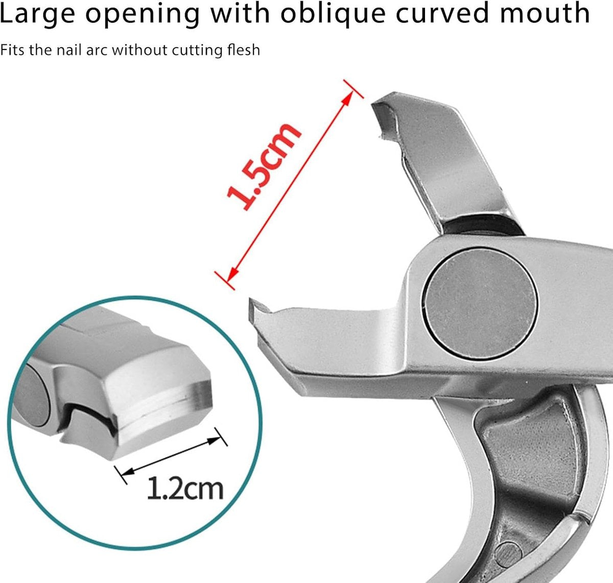 Nail Clippers - Nail Clippers for Seniors - Wide-Opening Angled Nail Clippers - Stainless Steel Nail Clippers - Premium Easy-Grip Nail Clippers - Christmas Gift - New Year's Gift - Nail Care for Seniors