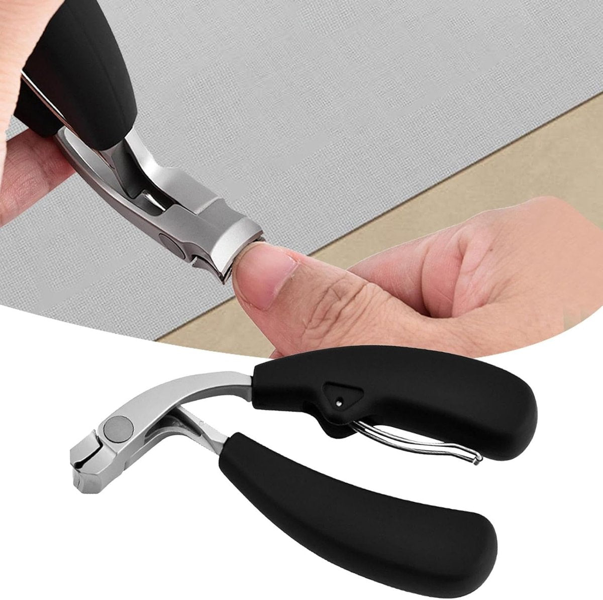 Nail Clippers - Nail Clippers for Seniors - Wide-Opening Angled Nail Clippers - Stainless Steel Nail Clippers - Premium Easy-Grip Nail Clippers - Christmas Gift - New Year's Gift - Nail Care for Seniors