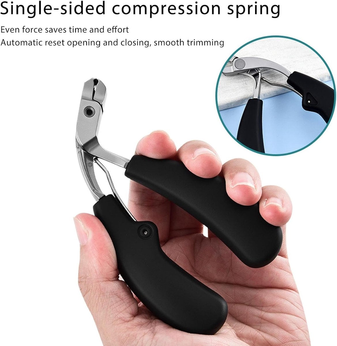 Nail Clippers - Nail Clippers for Seniors - Wide-Opening Angled Nail Clippers - Stainless Steel Nail Clippers - Premium Easy-Grip Nail Clippers - Christmas Gift - New Year's Gift - Nail Care for Seniors