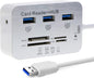 USB 3.0 Hub with 3-Port Splitter and Memory Card Reader - SD/TF/Micro SD Card Reader - USB 3.0 Hub